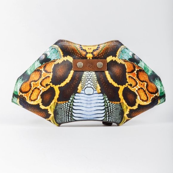 SOLD Alexander McQueen De Manta Snake Nylon Clutch - Picture 2 of 10